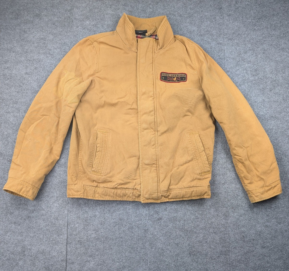 Chase Authentics Canvas Jacket Mens Medium Tony Stewart Nascar Chore Coat Grunge